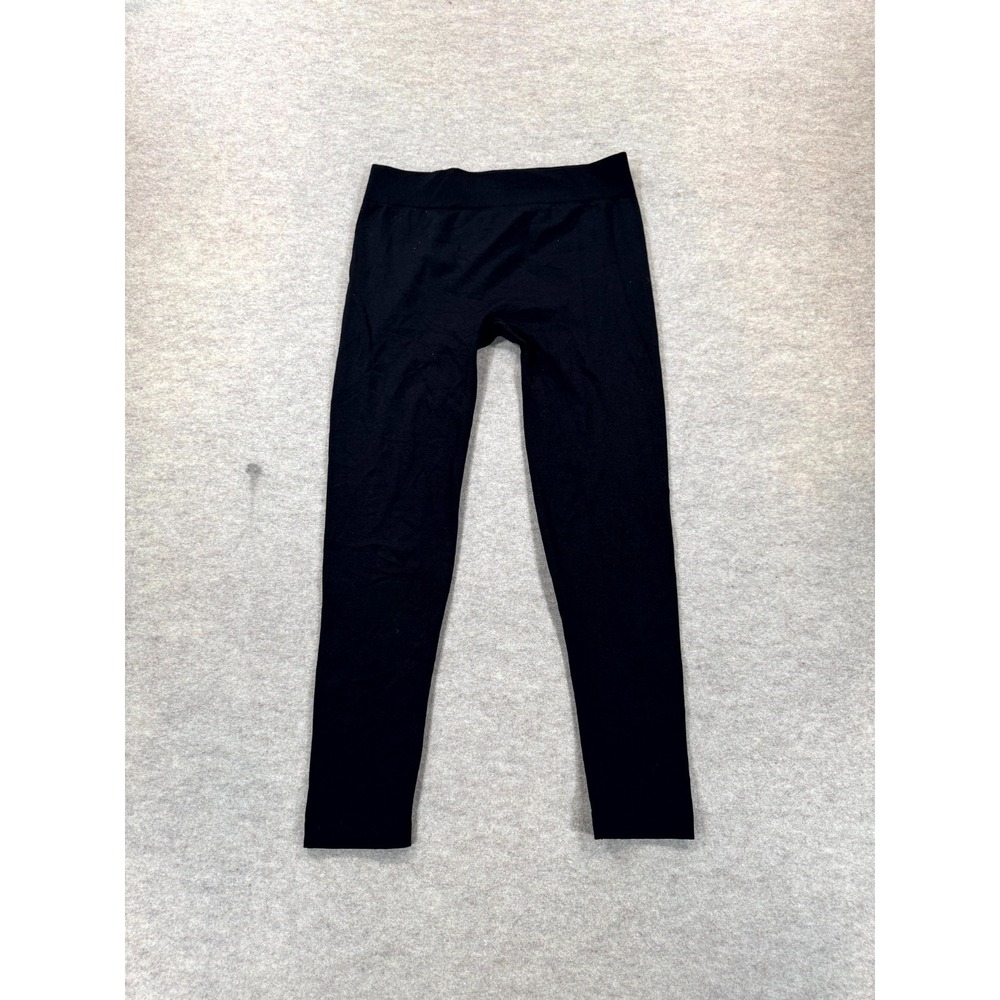 Time Tru Cropped Leggings Womens XL (16-18) Black Stretch Mid Rise Athleisure